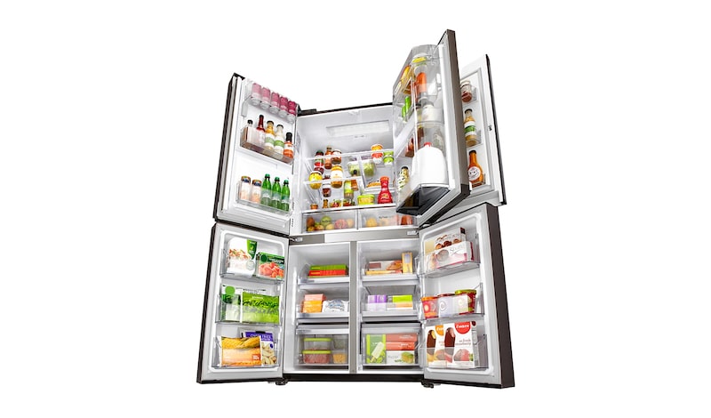 LG Réfrigérateur d'une capacité de 30 pi3 doté de quatre portes, dont une porte à deux battants, LPXS30866D